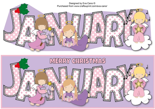 Christmas Angels JANUARY large dl