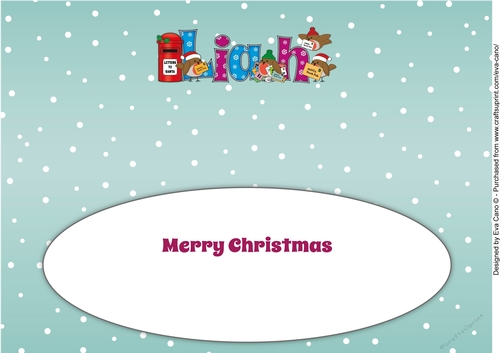Christmas Robins with letters to Santa LIAH large dl insert