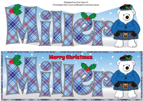 Scottish Monty Polar Bear MILLER large dl