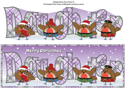 Scottish Christmas Robins DAUGHTER large dl