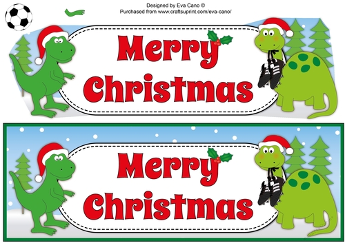 Football Christmas Dinosaurs MERRY CHRISTMAS large dl 2