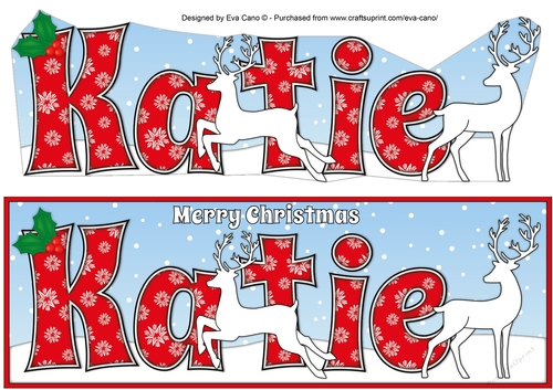 Christmas Reindeers KATIE large dl