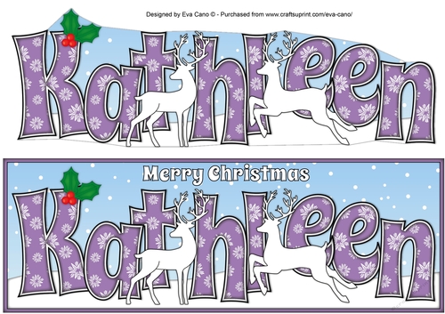 Christmas Reindeers KATHLEEN large dl