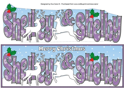 Christmas Reindeers SHELLEY & SHELBY large dl