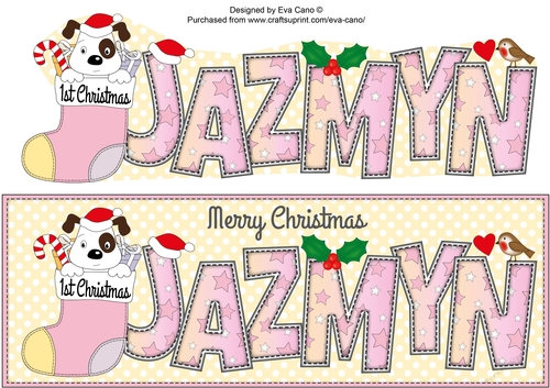 Patch 1st Xmas JAZMYN large dl