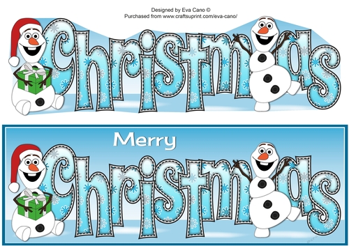 Frozen Snowmen CHRISTMAS large dl