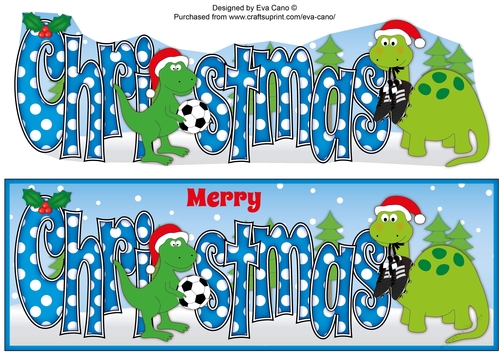 Football Christmas Dinosaurs CHRISTMAS large dl