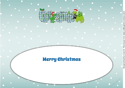 Football Christmas Dinosaurs CHRISTMAS large dl 2 insert