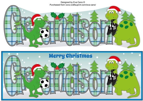 Football Christmas Dinosaurs GRANDSON large dl 2