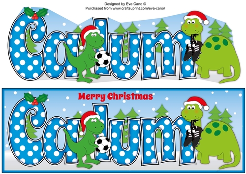 Football Christmas Dinosaurs CALUM large dl