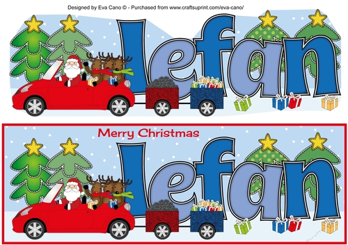 Santas Car & trailers IEFAN large dl