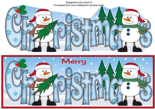 Friendly Snowmen CHRISTMAS large dl