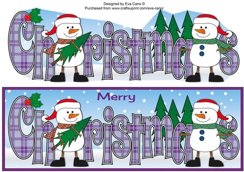 Friendly Snowmen CHRISTMAS large dl 2