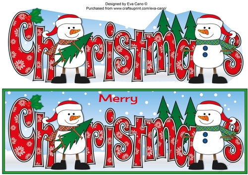 Friendly Snowmen CHRISTMAS large dl 3