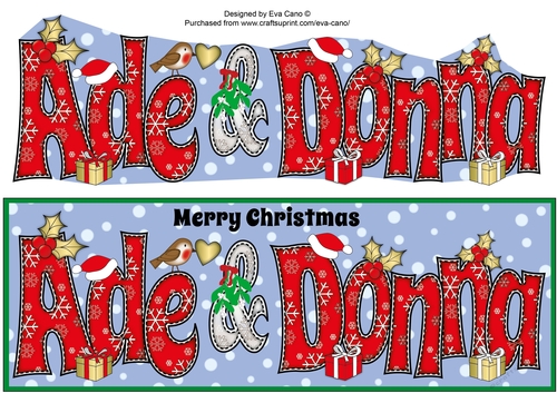 Christmas Names ADE & DONNA large dl