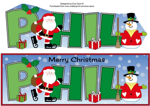 Santa & Snowman PHIL large dl