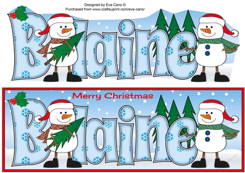 Friendly Snowmen BLAINE large dl
