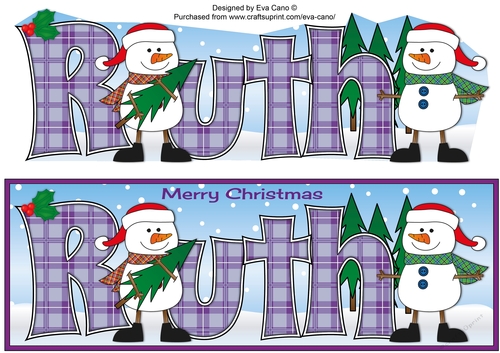 Friendly Snowmen RUTH large dl