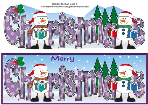 Friendly Snowmen with presents CHRISTMAS large dl 2