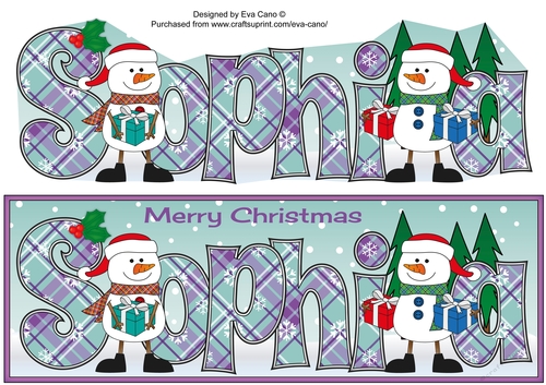 Friendly Snowmen with presents SOPHIA large dl