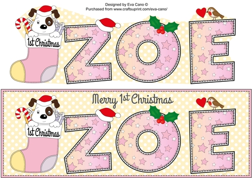 Patch 1st Xmas ZOE large dl