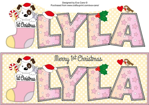 Patch 1st Xmas LYLA large dl