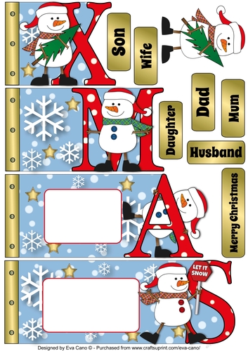Friendly Snowmen Christmas Word Book