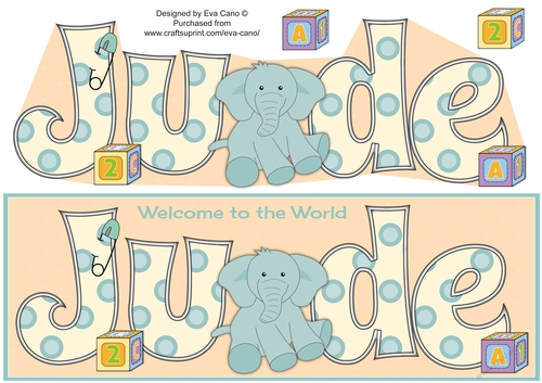 Cute Elephant JUDE large dl
