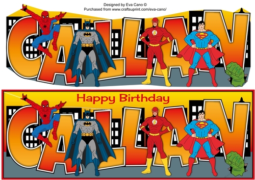 Superheroes CALLAN large dl
