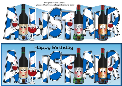 Funny Scottish Red Wine ALISTAIR large dl