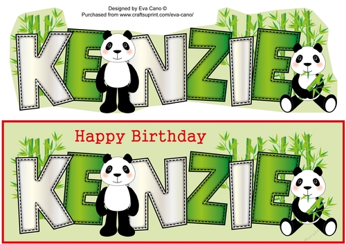 Cute Pandas KENZIE large dl
