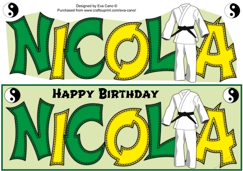 Karate Themed NICOLA large dl