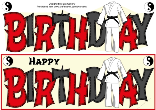 Karate Themed BIRTHDAY large dl 2