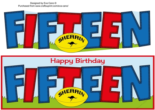 Australian Rules Football FIFTEEN large dl