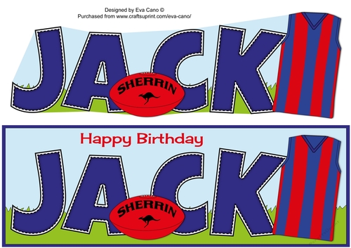 Hope Valley Australian Rules Football JACK large dl