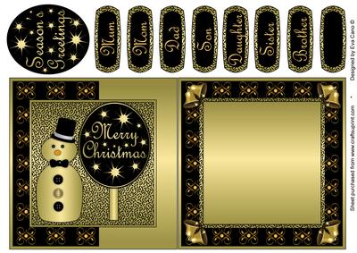 Elegant Snowman Fold Back
