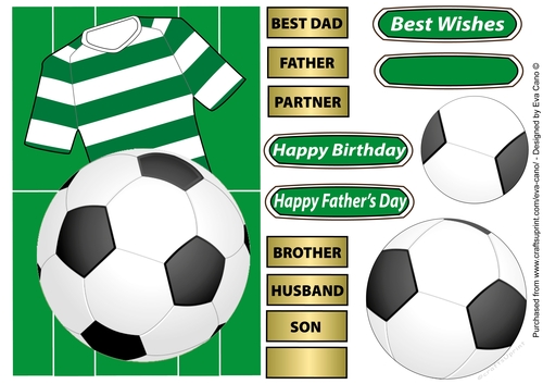 Football Fan in Green & White Hoops