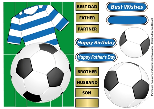 Football Fan in Blue & White Hoops