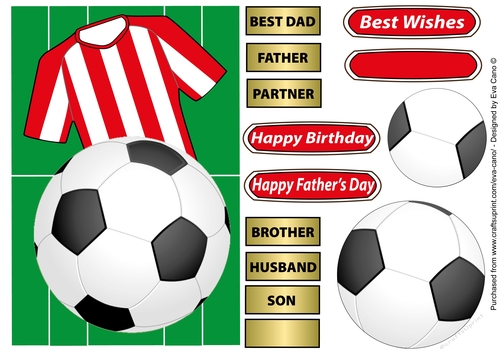 Football Fan in Red & White stripes