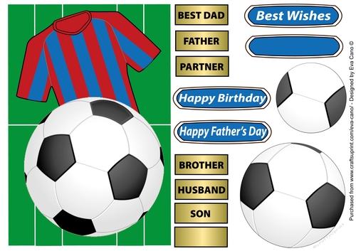 Football Fan in Wine & Blue stripes