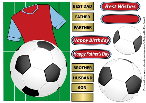 Football Fan in Wine & Blue