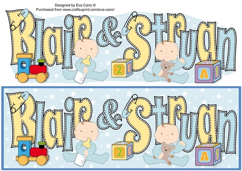 Cute Twin Baby Boys BLAIR & STRUAN large dl