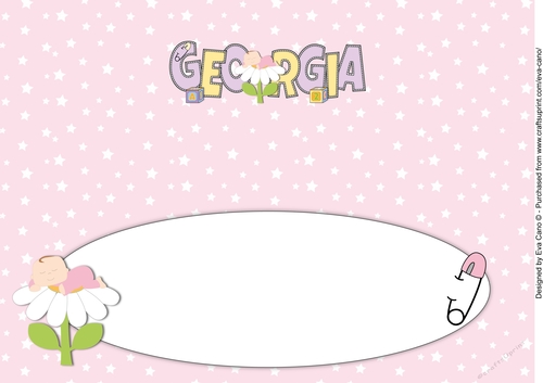 Baby Girl on Flower GEORGIA large dl insert
