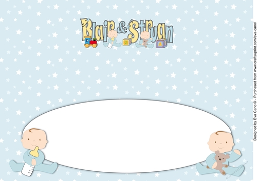 Cute Twin Baby Boys BLAIR & STRUAN large dl insert