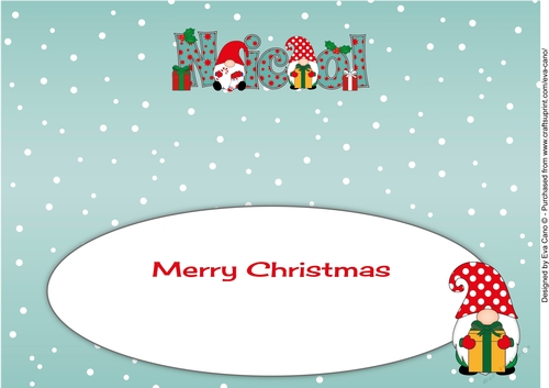 Christmas Gnomes with presents NICOL large dl insert