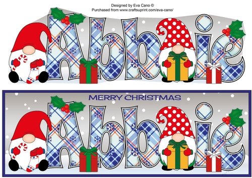 Christmas Gnomes with presents ABBIE large dl
