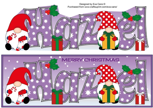 Christmas Gnomes with presents HAZEL large dl