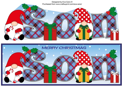 Christmas Gnomes with presents SON large dl