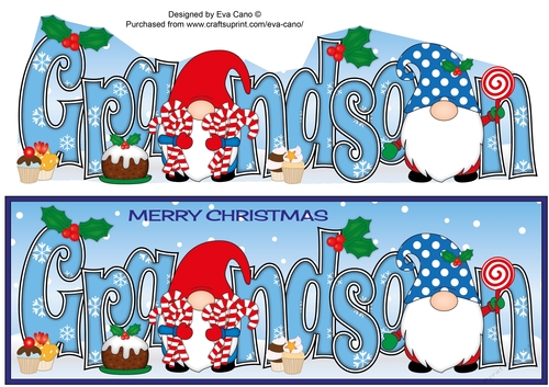 Christmas Gnomes with sweets GRANDSON large dl