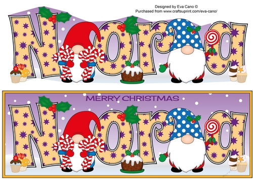 Christmas Gnomes with sweets NORA large dl